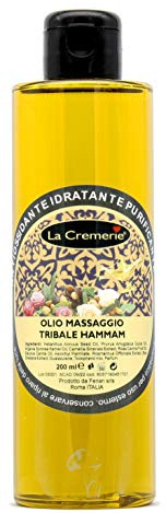 Olio massaggio Tribale Hammam - con Olio di Argan, Olio di Rosa e Tea Verde - Antiossidante, Idratante, Purificante - La Cremerie - 200,0 ml