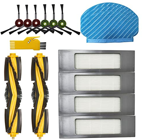 aotengou Accessori per ECOVACS DEEBOT OZMO 950 920 N8 Yeedi 2 Hybrid Robot Aspirapolvere Ricambi 2 Spazzola principale 6 Spazzola laterale 4 Filtro HEPA 3 Mop