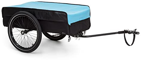 Klarfit Remorque Velo Cargo, Charette Velo à 2 Roues, Remorque Vélo pour Bicyclette, Kit de Fixation pour Remorques en Acier avec Attelage et Support, Chariot Etanche pour Camping, Bagages, Trekking