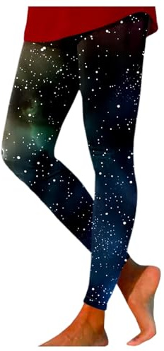 Generisch Legging Galaxy pour femme - Taille haute - Costume Galaxy - Legging avec imprimé galaxie - Legging coloré - Pantalon de yoga extensible - Pantalon de yoga confortable pour le yoga, la course