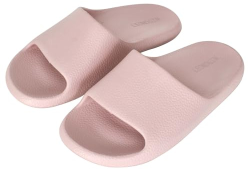 Colexy Pantofole Scarpe da Bagno Donna Ciabatte da Viaggio Pantofole Estive Ultraleggere Sandali Rosa Eleganti Antiscivolo Sliders Cloud Morbide per Bagno Spiaggia Viaggi Interni Esterni, 40-41
