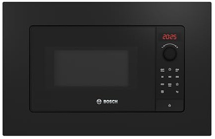 Serie 2, Microonde da incasso, Con display digitale, Illuminazione LED, Sistema automatico di pulizia, Nero