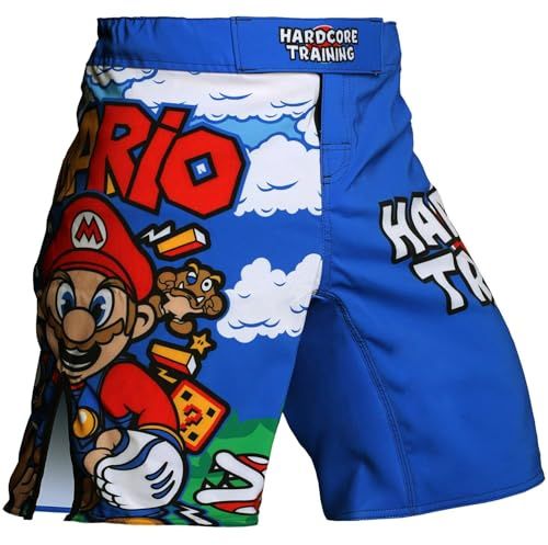 Hardcore Training Fight Shorts Herren MMA Muay Thai BJJ Grappling Kampfsport Kickboxing Blue Green 4XL