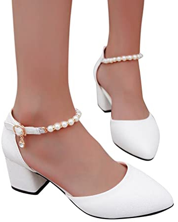 Nuqqichongtian Pumps, scarpe da donna con tacco piccolo, con tacco alto, ballerina, eleganti da infilare, con tacco alto