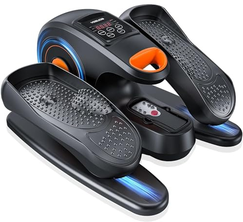 YOSUDA 2026 Ny Mini Elektrisk Elliptisk Tränare, Underbord Elliptisk Maskin med 3D Fotmassage, 10 Hastigheter, Plug & Play, Tyst Drift, Perfekt för Pensionärer & Kontor
