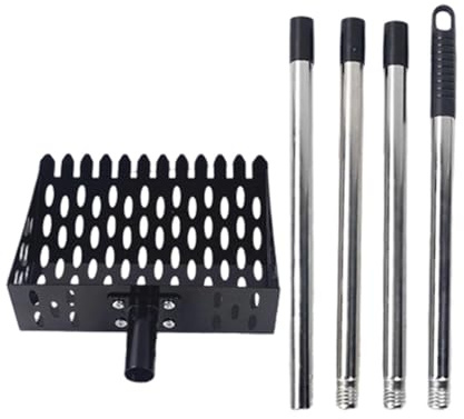 Hönsskyffel,Justerbart långt handtag i rostfritt stål 2 i 1 - Hönshuskrattspade | För Fjäderfä, Getter, Hästar, Kaniner, Husdjur, Kattströ, Djuravfall, Samt