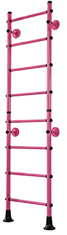 Espalier Mur d'escalade échelle de Corde et Bois Enfants Gym Sport Appareil FitTop M4 Rose