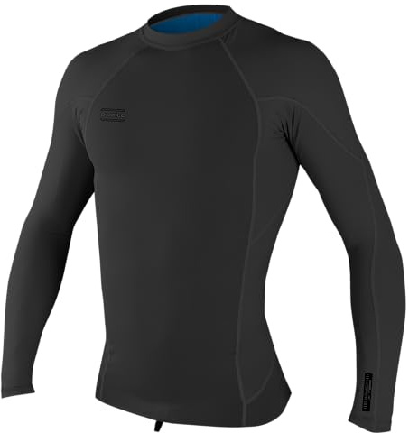 O'Neill Men's Hyperfreak 1mm Neoprene/Skins Long Sleeve Top, Black/Black, XX-Large