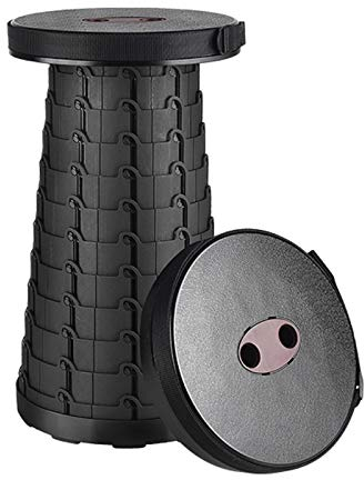 Camping Hocker, Tragbarer Faltbar Teleskophocker, Teleskop Leichte Klapphocker, Zusammenklappbar Teleskophocker, Höhenverstellbar Teleskop-Klapphocker, Outdoor Klapphocker für Angeln Wandern BBQ