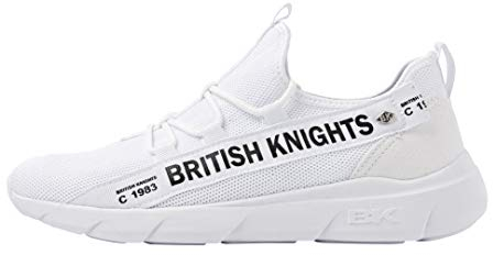 British Knights Herren BENNET Sneaker, Weiss Schwarz, 45 EU