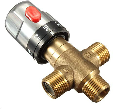 Mitigeur thermostatique en laiton massif avec contrôle de température pour tuyau de lavabo