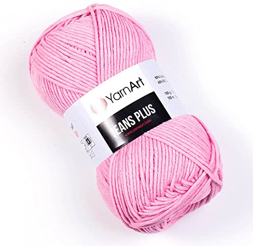 Yarn Art Jeans Plus Yarn, 55% Cotton 45% Polyacrylic, 100 g (3.5 oz), 160 m (174 yds), Yarn Weight: 4 : Worsted-Aran (36)