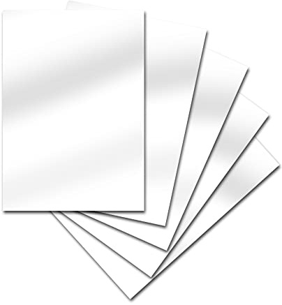 Evo Ultraflock textilfolie för plotter, 33 färger, flingfolie i DIN A4-format, 30 x 20 cm, plotterfolie för tyg, kläder, t-shirt, flock folie, tillbehör (set om 5, 001 vit)