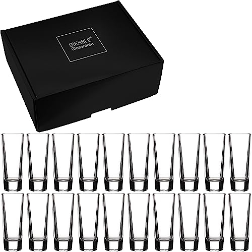 GIESSLE® 20er-Gastgeber-Set (Wodka mit Stil servieren) Schnapsgläser Pinnchen Likörgläser Shotglas