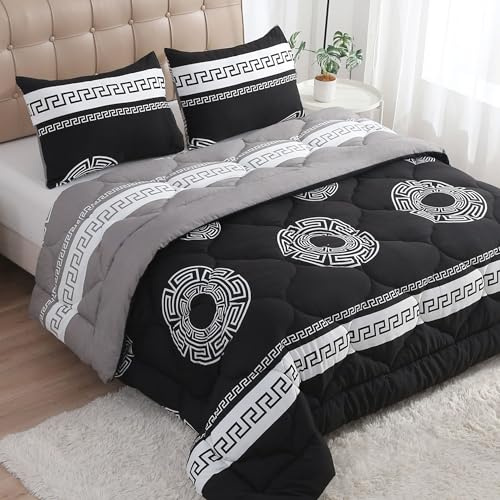 MANEMI - Edredon Estampado con Relleno de Fibra para Cama 135CM, Invierno 230 x 240cm, Tejido Suave y 100% Poliéster