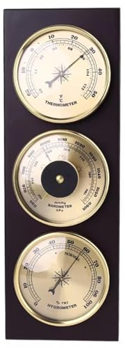 Barometro 3 in 1, barometro per interni, barometro, termometro, igrometro, barometro per la casa, barometro meteorologico, stazione meteorologica analogica multifunzionale, decorazione da parete per