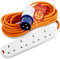 GADLANE Camping Electric Hook Up Cable - Heavy Duty 10 Metre, 4 Gang Electric Hook Up for Camping, Mobile Homes, Refrigerated Vehicles - High Visibility 16A Caravan Extension Lead (10M)