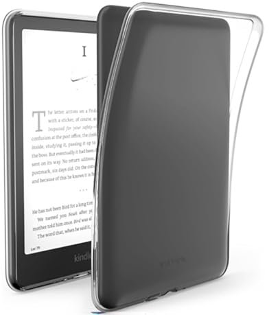 Klare, weiche, Flexible Hülle, kompatibel mit 7 Zoll Kindle Paperwhite 12. Generation 2024 und Kindle Colorsoft, transparente TPU-Rückseite, schlanke Hülle, kratzfester Schutz (High Transparency)