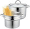3-tlg Edelstahl Nudeltopf Nudelkocher Pastatopf Pasta-Kocher 7.5L 24cm Topf Kochtopf KLAUSBERG KB-7738