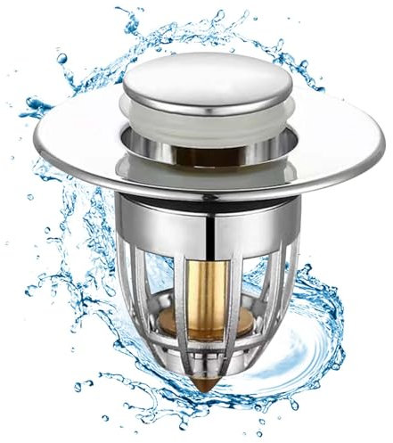 Sintegino Per Il Lavandino Del Bagno - Lavandino Del Bagno Spinta Pop -up Tappo Di Scarico | Filtro Di Scarico Del Lavandino Pop-up Anti-cogging E Tappo Catcher Per Capelli | Stendatore Di Scarico Del