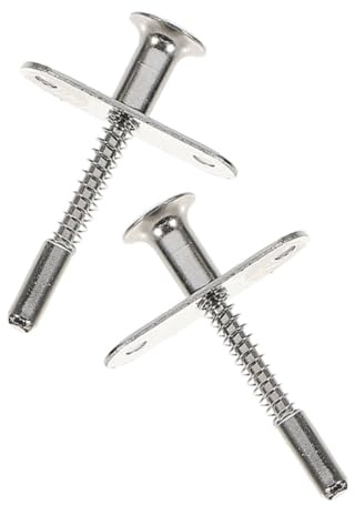 POPETPOP 2pcs Stainless Steel Bed Spring Latch Childproof Lock Drop Bolts for Secure Fastening Easy Quick Installation