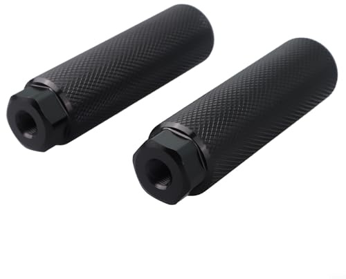 Robusti picchetti per bici in lega di alluminio, scanalature antiscivolo, compatibili con assi da 3/8 (nero)