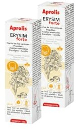 Intersa Erysim Forte Spray Bucal - Pack Ahorro 2 x 20 ml - Con Extracto de Propóleo, Erisimo, Aceites Esenciales de Eucalipto y Tomillo - Para el Cuidado de la Garganta