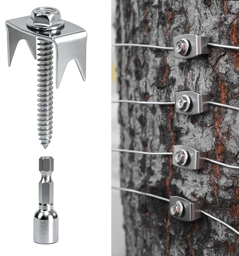 Sumloty 200-Pack 304 Stainless Steel Fence Staples, 1.6 Inch Reusable Fence Screw Nails for Wire Mesh and Woven Fencing, Easy Install with Power Drill