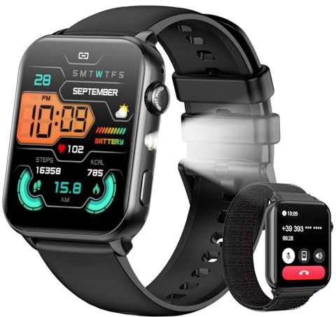 Yxtel Smartwatch Uomo Donna con Chiamate Bluetooth, Display HD da 1,91”, Contapassi, Cardiofrequenzimetro, Monitoraggio del Sonno, 100+ Modalità Sportive, Orologio Fitness Impermeabile per Android iOS
