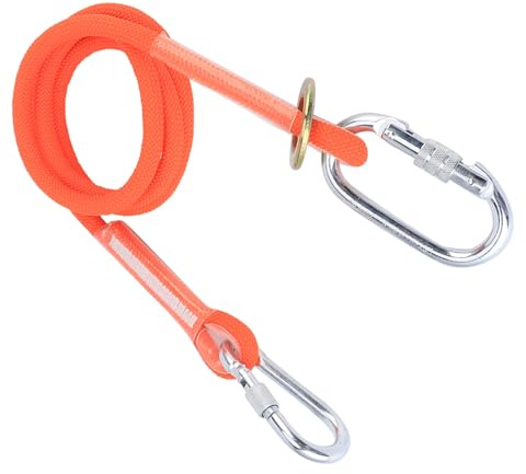 Generic Ceinture de sécurité pour Travaux Aériens, Longe de Construction Extérieure, Corde de Protection Contre Les Chutes Haute Résistance pour Les Travailleurs de L'ingénierie, Matériau en Acier