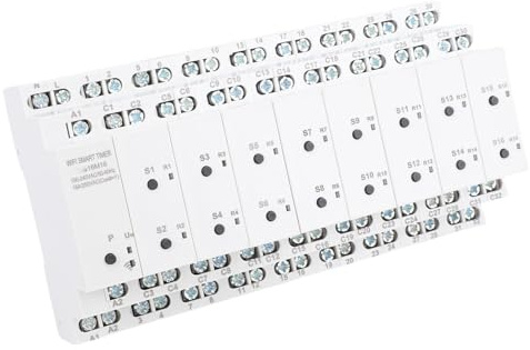 Disyuntor inteligente, temporizador WiFi inteligente con 16 canales aislados e interruptor externo, soporte para aplicación remota Tuya y control por voz