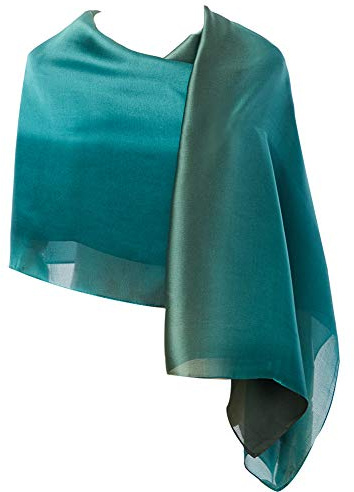CYZLANN Écharpes Femme 100% Soie Écharpes Longues Légères pour Femmes, gris foncé, taille unique, 71' x 35' (Appro)