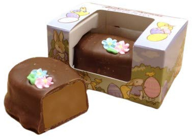 Anthony Thomas, Peanut Butter Filled, Solid Chocolate Easter Egg, Large Gourmet Egg, Colorful Window Boxed Egg, Easter Gift Box (6 oz, Peanut Butter)