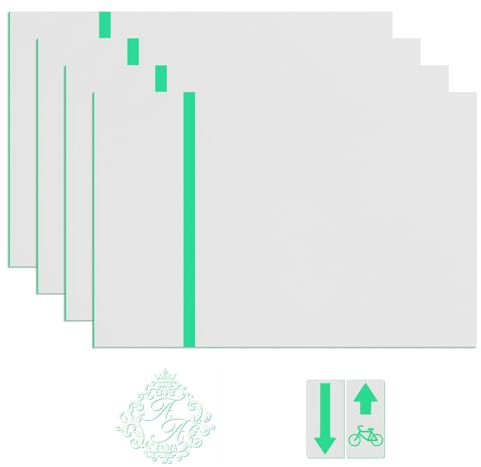 4 carteles acrílicos blancos de 20 x 30 cm para grabado láser, placas de plástico personalizadas a medida para el hogar, oficina, tienda, panel blanco con grabado verde