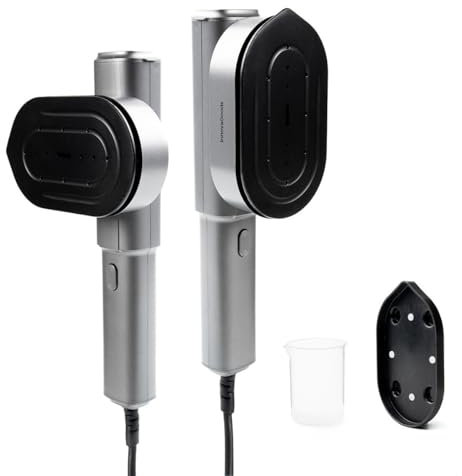 InnovaGoods® Vertikales Dampf-Reisebügeleisen 2 in 1, Dampfbügeleisen 1200W, schnelles Aufheizen, kontinuierlicher Dampf 10g/min, abnehmbarer Tank 100ml, digitale Anzeige, Antihaftbeschichtung