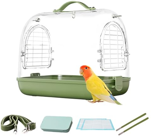 yztju Jaula de aves portátil - Carrier de viaje de pájaros, Caja de transporte compacta | Bolsa de transporte de aves adecuada para viajes