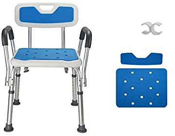 RUHEN Shower Chair Stool Medical Padded Seat Transfer Bench With Back Medical Supplies Shower Stools Anti Skid Bathtub Lift Chair Support With Arms For Bathtub