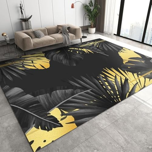 Tappeto Salotto Moderno Pelo Corto, 3D Stampa Fiori Delle Piante Tappeti Grandi Dimensioni Antiscivolo Moquette Lavabile 160 X 230 Cm - Poliestere - Soft Touch Facile Da Pulire -74089739017