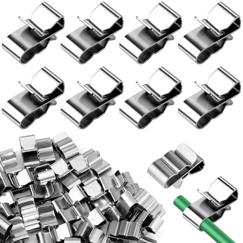 Poeland 50 Stück Solarpanel Kabelklemmen, Edelstahl Photovoltaik Kabelhalter, Kabelclips für Anhängerrahmen und Photovoltaik-Module, PV-Verkabelung Bootskabel