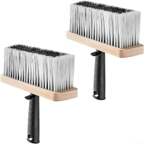 Yhenlovtt Cepillo de madera natural para empapelar, aplicador de pasta y cepillo para polvo para paredes y techos, herramienta de limpieza del hogar para proyectos de renovación y decoración fáciles