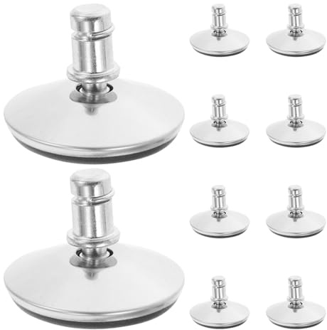 MAGICLULU Pattini di Ricambio per Sedia da Ufficio 50mm – Set 10 Pezzi Cuscinetti Antiscivolo per Pavimenti in Legno Duro – Trasformazione Ruote Fisse per Sedie da Computer Stabile