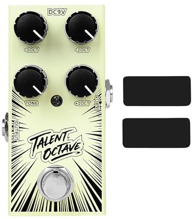 Pedal de efectos multiplicador de octava profesional con impedancia de salida de 340 K y reducción de efectos de pedal de carcasa de metal para guitarra eléctrica y bajo