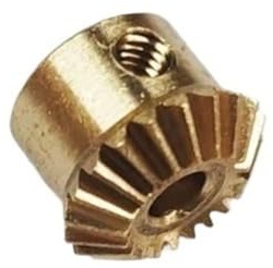 1 St Vinkelväxel Mässing Metall | Lågt ljud släta ingripande tänder(4mm)