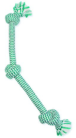 Mammoth Flossy Chews Extra Fresh Rope Tug – Premium Cotton-Poly Yarn with Floss Tug Toy for Dogs – Interactive Dog Rope Toy – Tug Dog Chew Toy for Medium to Large Dogs - Large, 25”