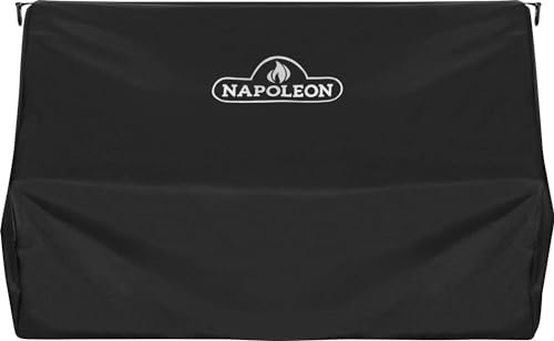Napoleon Grillabdeckung für Built-In Prestige Pro 665 Gasgrillkopf, wasserabweisend, UV-geschützt, mit Belüftungsöffnungen und Aufhängeschlaufen, für eingebaute Grillköpfe, Schwarz