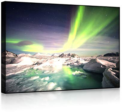 lightbox multicolor | LED Bilder | Gewaltiges Polarlicht | 100x70 cm | Fully Lighted