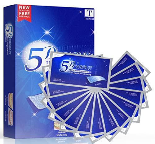 Advanced 5D Teeth Whitening Strips for Sensitive Tooth 14 Sessions for 5D White
