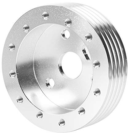Grant Lenkradadapter, Lenkradadapter, Kfz-Lenkräder, 1-Zoll-Aluminium-Lenkradnaben-Dnzstück für 5-6-Loch-Räder auf 3-Loch-Adapter (schwarz) (Silber)