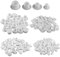 Neyared 120PCS Screw Caps White, 4 Sizes Plastic Screw Covers for Nail Holes Brackets Shelves