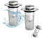 2 Pcs Universal Sink Plugs, Universal Pop Up Sink Plug Replacement, Stainless Steel Bathroom Kitchen Wash Basin Plugs Drain Sink Strainer Stoppers with Hair Catcher for 34-40 mm Drain Hole
